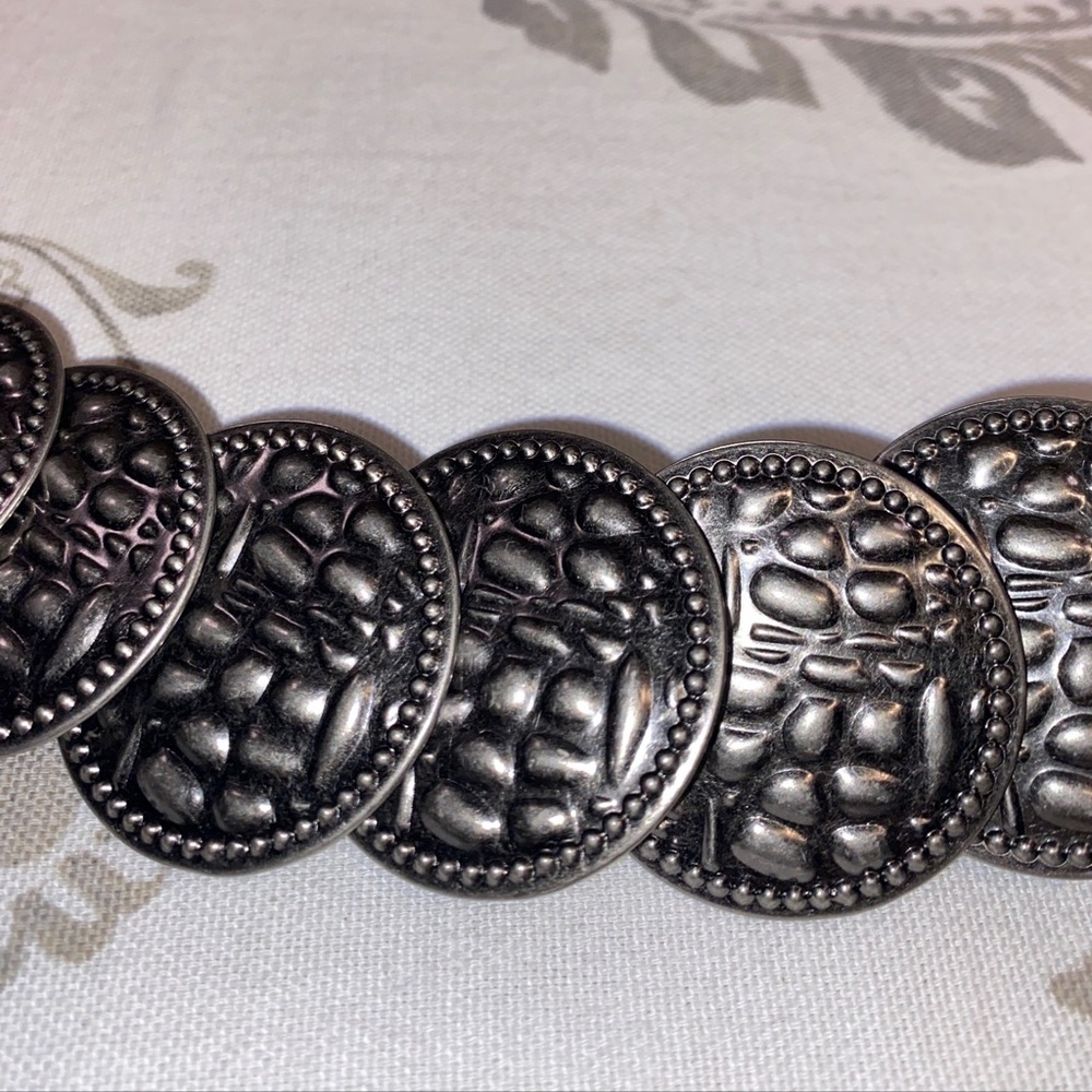 Vintage 90s Hipster Stretch Metal
Snake Scale Belt - Picture 2 of 5